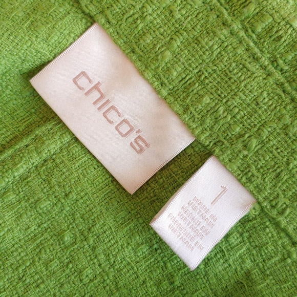 Chicos lime green short fringed Jacket 1 - Picture 5 of 5